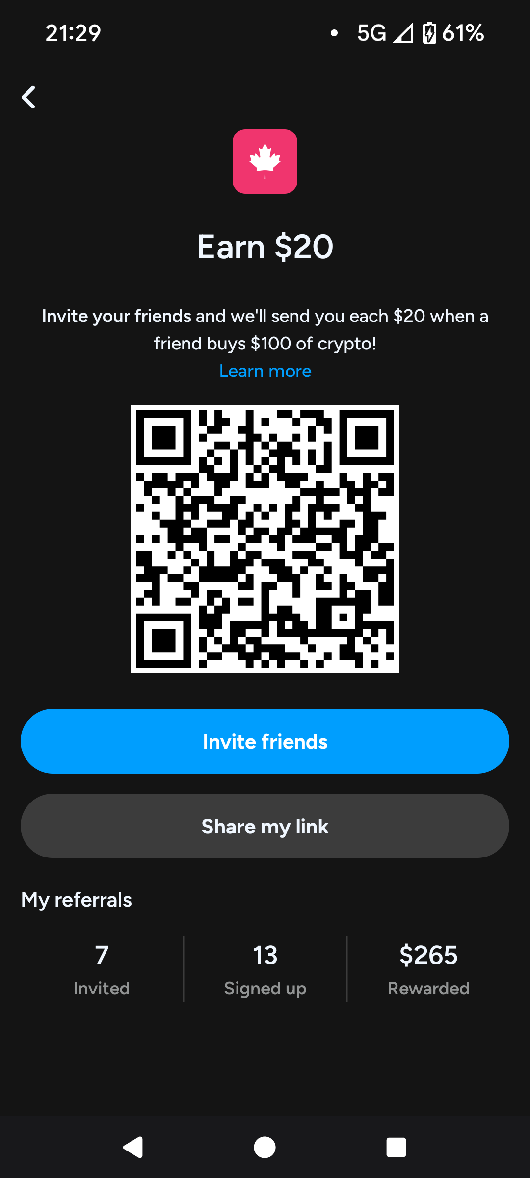 Shakepay Bonus Proof 1